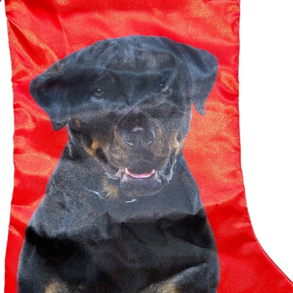 Rottweiler "I Love My Rottweiler" Christmas Holiday Stocking - Picture 3 of 6